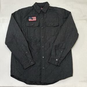 HOWITZER Men's Surrender Quilted Button Down Lined Jacket 100% Cotton Small New